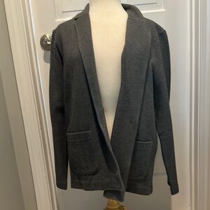 Gray Women's Knit Blazer
